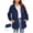 Blue, variant on Packable Rain Jacket Women Waterproof Lightweight Rain Coats with Hood Zip Up Outdoor Hiking Travel Windbreaker