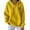 Yellow, variant on Women's Solid Color Ribbed Hooded Sweatshirt, Thick Pullover with Adjustable Drawstring and Pockets, Soft Cotton Blend Casual Streetwear for Spring, Autumn and Daily Wear Beige L