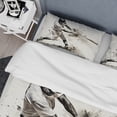 thumbnail image 4 of Designart "Minimalist Baseball Swing II" Sports Bedding Covert Set - Sport Baseball Grey Traditional Bed Set With 2 Shams, 4 of 6