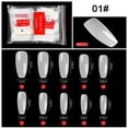 thumbnail image 1 of 500PCS French Point Ballet Nail Clear Gelly Tips Soft Gel Full Cover Nail Tips, 1 of 2
