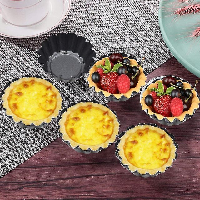 Paquete de 14 tazas para hornear moldes para tartas, caja antiadherente para muffins, reutilizable