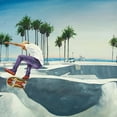thumbnail image 2 of Atelier B Art Studio 15x15 White Modern Wood Framed Museum Art Print Titled - SKATE PARK, 2 of 4