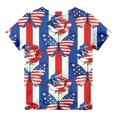 thumbnail image 4 of Ruyang Girls 4th of July T Shirt Statue of Liberty American Flag Firework Print Short Sleeve Summer Casual Patriotic Tee Tops, 4 of 5