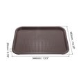 thumbnail image 2 of Uxcell 10" x 14" Plastic Fast Food Trays Bulk Rectangular Serving Trays, Coffee, 2 of 6