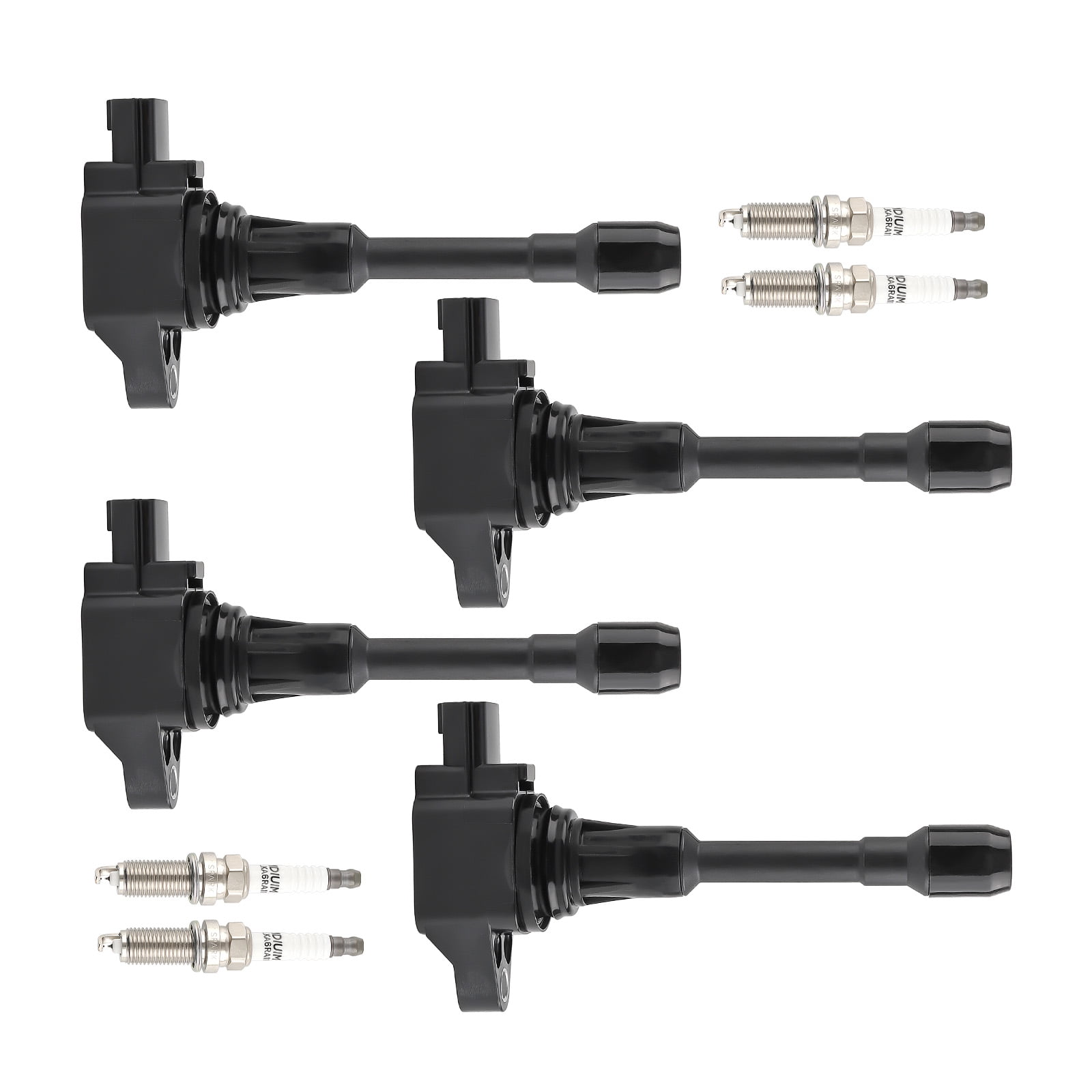 4 Ignition Coils + Spark Plugs For Nissan Altima Cube March NP300 Rogue UF-549