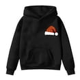 thumbnail image 6 of Staki Kids Ugly Christmas Sweatshirt Funny Hoodie Pullover With Pockets Christmas Santa Hoodies for Girls(Black,7-8 Years), 6 of 7