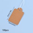 thumbnail image 1 of 100pcs Blank Kraft Paper Hang Tags with Ropes for Wedding Birthday Baby Shower, 1 of 7