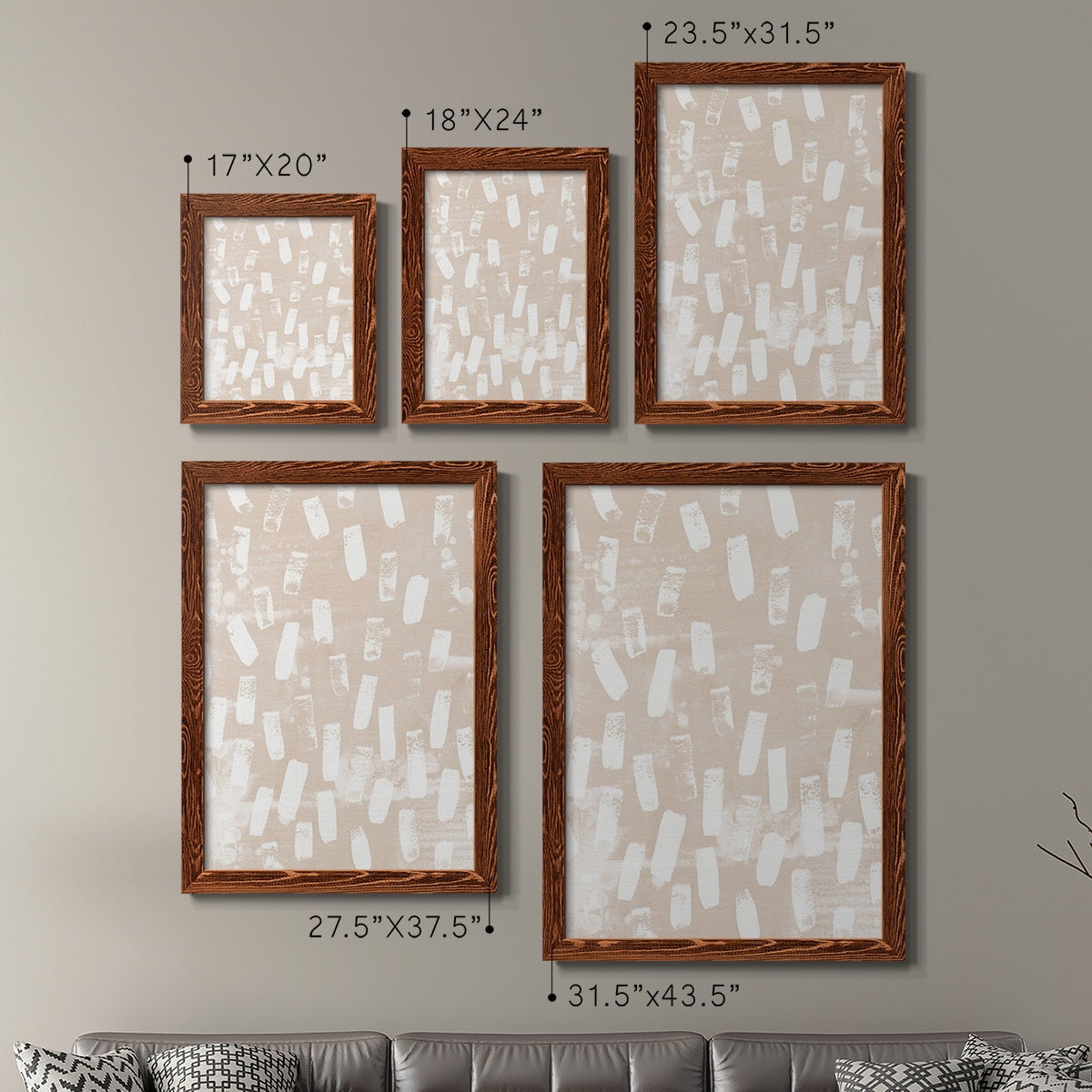 Earth Etching I - Premium Framed Canvas 2 Piece Set - Ready to Hang