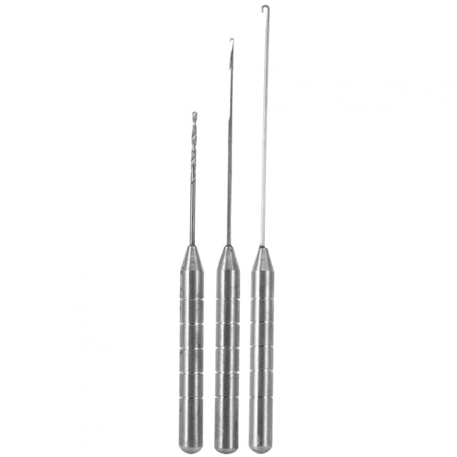 3pcs Stainless Steel Fishing Bait Stringer Drill Needle Portable Anti‑Rust Fishing Tool
