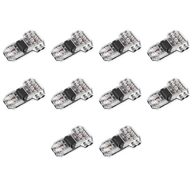 10PCS Wire Connector, Low Voltage Wire Connector, T-Plug Wire Connector, T-Plug 2-Pin Wire Splice Co