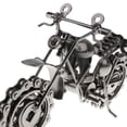 thumbnail image 3 of Modelo de motocicleta de metal antiguo hecho a mano, juguete para exhibición, regalo de cumpleaños gris, 3 of 9