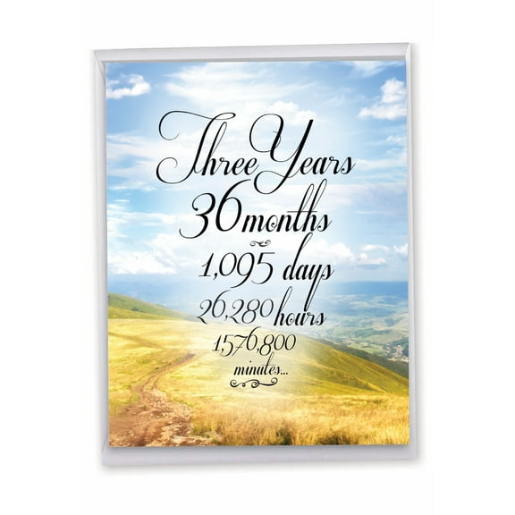 1 Large Funny Recovery Sobriety Greeting Card (8.5 x 11 Inch) - Time Count Milestones 3 J9086AAG-US