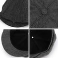 thumbnail image 7 of Walrus Hats Grey Herringbone Wool Blend 8 Panel Kids Newsboy Cap for Toddler Boys & Youth Herringbone Design Elastic Rear Band Grosgrain Sweatband, 7 of 7