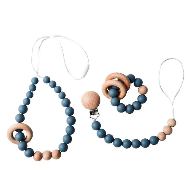 B 3 unids/set recién nacido chupete Clip cadena dentición pulsera collar colgantes cuentas de silicona sin Bpa Diy chupete para pezones mordedor titular bebé Teethin