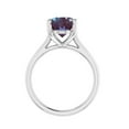 thumbnail image 2 of Sterling Silver 3.37 Ct Oval Shape Color Changing Alexandrite Solitaire Engagement Women Ring Size 5, 2 of 6