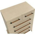 thumbnail image 6 of Meridian Furniture Kaya Natural Chest with vegan Leather Upholstered Handles, 6 of 11