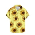 thumbnail image 3 of ZCFZJW Cute Summer Tops for Men Big and Tall Regular Fit Casual Floral Pattern Print Summer Beach Hawaiian Shirts Trendy Button Down Graphic Tees Shirt Khaki XXL, 3 of 5