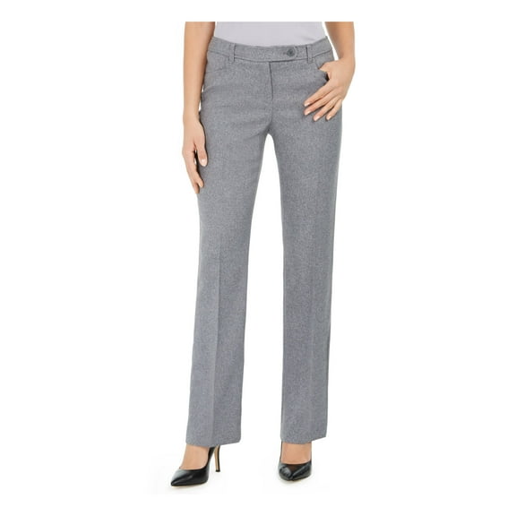 ANNE KLEIN Womens Gray Straight leg Pants Size: 2