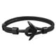 thumbnail image 4 of 019 Nuevas pulseras de ancla de color negro de moda para hombres, amuleto de supervivencia, cuerda C, 7, 4 of 5