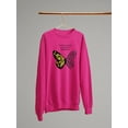 thumbnail image 3 of Leopard Butterfly Quote Sweatshirt Women -Image by Shutterstock, Female Large, 3 of 4