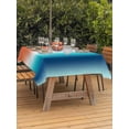 thumbnail image 3 of Outdoor Tablecloth with Umbrella Hole for Patio/Picnic/Party/Camping, Orange Blue Ombre Waterproof Table Cloth Rectangle Table Cover Washable, Abstract Modern Art Aesthetics (60"x 102"), 3 of 8