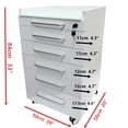 thumbnail image 5 of Dental Mobile Cart Stainless Steel Medical Carts Clinic Storage Cabinet with 5 Drawers, 5 of 24