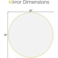 thumbnail image 3 of Round Wall Mirror 28" Gold Circle Mirror for Bathroom with Metal Framed, Round Gold Mirror for Wall Decor, Vanity, Entryway Living Room, 3 of 14
