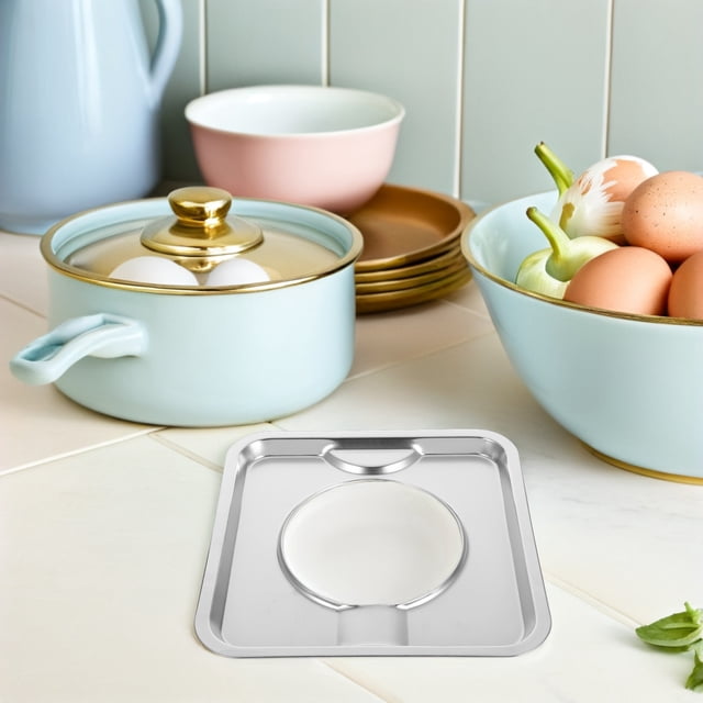 Phenofice Poêles à Gaz Carrées Robustes 2 Pcs en Acier Inoxydable pour Récupération de Gouttes pour Cuisinières