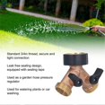 thumbnail image 4 of High quality 3/4 inch brass garden 2 way faucet hose connector manifold Y type, 4 of 5