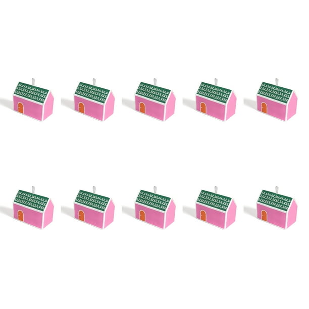 Wweixi 10 Pieces House Shaped Gift Candies Cookies Box Wedding Present