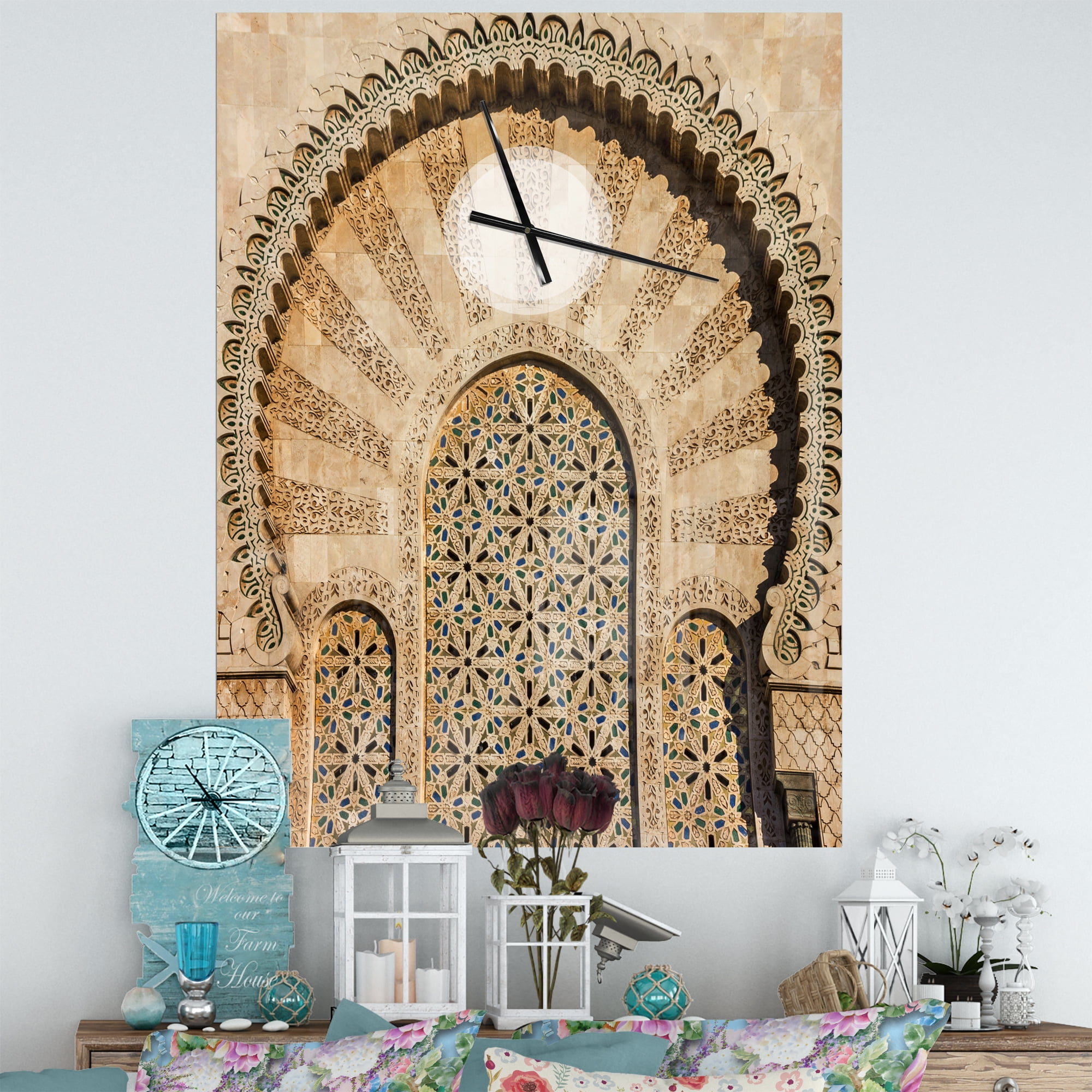 Designart 'Abstract Acrylic' Bohemian Wall Clock