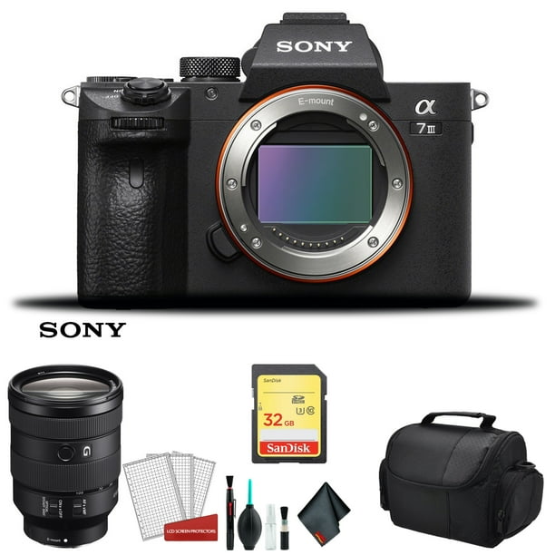 Sony Alpha a7 III Full Frame Mirrorless Digital Camera with Sony FE 24-105mm f/4G OSS Lens & More - Bundle Kit