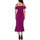 thumbnail image 3 of INSPIRE CHIC Vestidos de fiesta para mujeres con tirantes de espagueti, vestido midi con volantes para invitadas de boda, 2XL, púrpura, 3 of 6