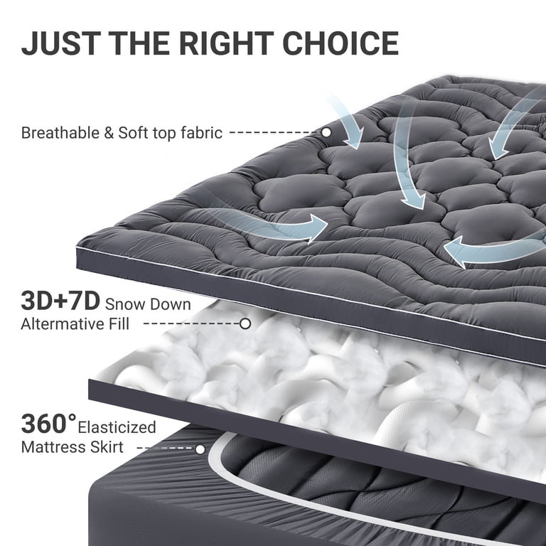BDEUS Extra Thick Twin Mattress Topper, Cooling Pad photo 8