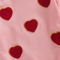 thumbnail image 6 of Tao Tao Baby Boy Girl First Valentine's Day Outfit Long Sleeve Crew Neck Sweatshirt Romper Love Heart Bodysuit Pink 0 Months, 6 of 8