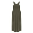 thumbnail image 3 of Hvyesh Overall Dress for Women Loose Adjutable Strap Jumper Dress Plus Size Casual Maxi Dresses with Pockets, 3 of 6