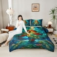 thumbnail image 4 of Homewish Hippie Christmas Tree Queen Comforter Set, Tribal Mandala Bedding Sets, Southwestern Theme Reversible Bedding Comforter Set, Breathable Home Decor, 3 Pieces, 4 of 8