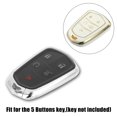 thumbnail image 3 of Car Key Fob Cover 5 Button Remote Key Fob Case TPU Button Full Protector Cover for White for Cadillac XT5 2017-2020, 3 of 6