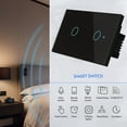 thumbnail image 3 of Wi-Fi Smart Light Switch Commande Vocale, Télécommande, RF433, Commande Tactile Compatible avec Alexa Google Home Horaire, Minuterie, Compte à Rebours Aucun Câblage Ni Concentrateur Requis, 3 of 8