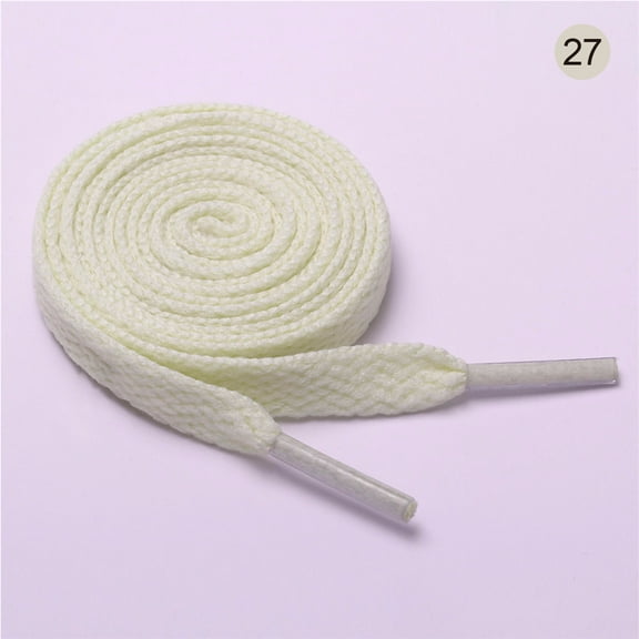Zhuge 2 Pair Flat Shoe laces 8mm Wide Shoelaces for Athletic Running Sneakers Shoes Boot Strings-A27