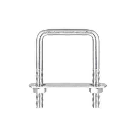 

Square U-Bolts 5 Sets 52mm Inner Width 80mm Length M8 304 Stainless Steel U Clamp Bolt
