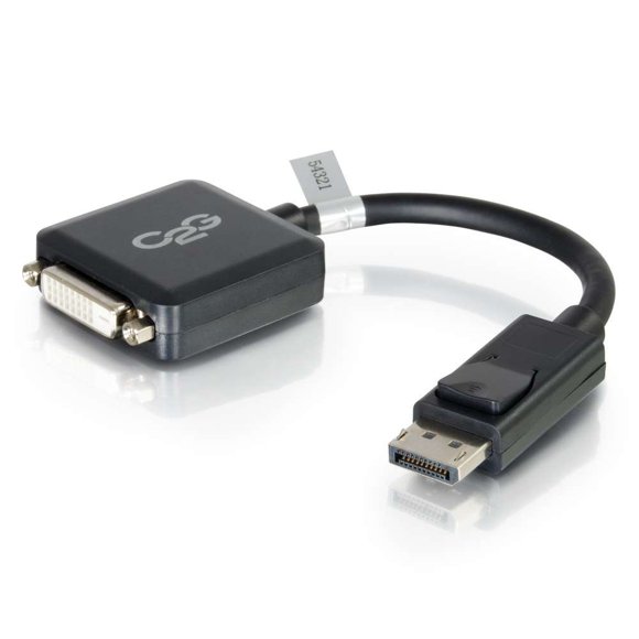 Cable Adaptador DisplayPort a DVI C2G 20 cm Negro