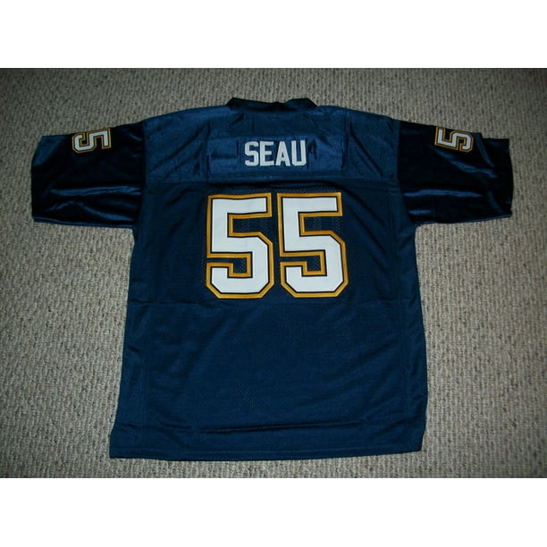 Jerseyrama Unsigned Junior Seau Jersey #55 San Diego Custom Stitched Dark Blue Football New No Brands/Logos Sizes S-3xl, Women's, Size: 2XL