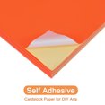 thumbnail image 3 of Unique Bargains 25 Sheets Printable Sticker Cardstock Paper, 8"x12" A4 Self Adhesive Sticker Backing CardStock Paper 250gsm Dark Orange, 3 of 6
