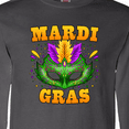 thumbnail image 4 of Inktastic Mardi Gras with Green Masquerade Mask Long Sleeve T-Shirt, 4 of 5