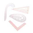 thumbnail image 1 of 4 Uds., Regla Curva Francesa para Coser, Regla de Medición, Herramientas de de Plástico a para Coser, de Patrones, 1 of 9