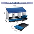 thumbnail image 2 of 3 - hole galvanized steel chicken nesting box con automatic roll - out egg collection, removable tray, weatherproof wall - mount, con perch para hens, easy to clean y assemble, blue, 2 of 7