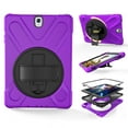 thumbnail image 3 of XYX Case for Samsung Galaxy Tab S3 9.7 inch SM-T820/SM-T825 with 360 Degree Rotating, Hand Strap, Shoulder Strap, Purple, 3 of 7