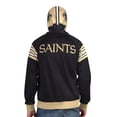 thumbnail image 2 of Men's Pro Player Black/Gold New Orleans Saints Helmet Full-Zip Hooded Track Jacket, 2 of 4