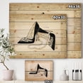thumbnail image 3 of Designart 'Glamorous Black Diamond Stiletto Shoes I' Fashion Print on Natural Pine Wood, 3 of 3